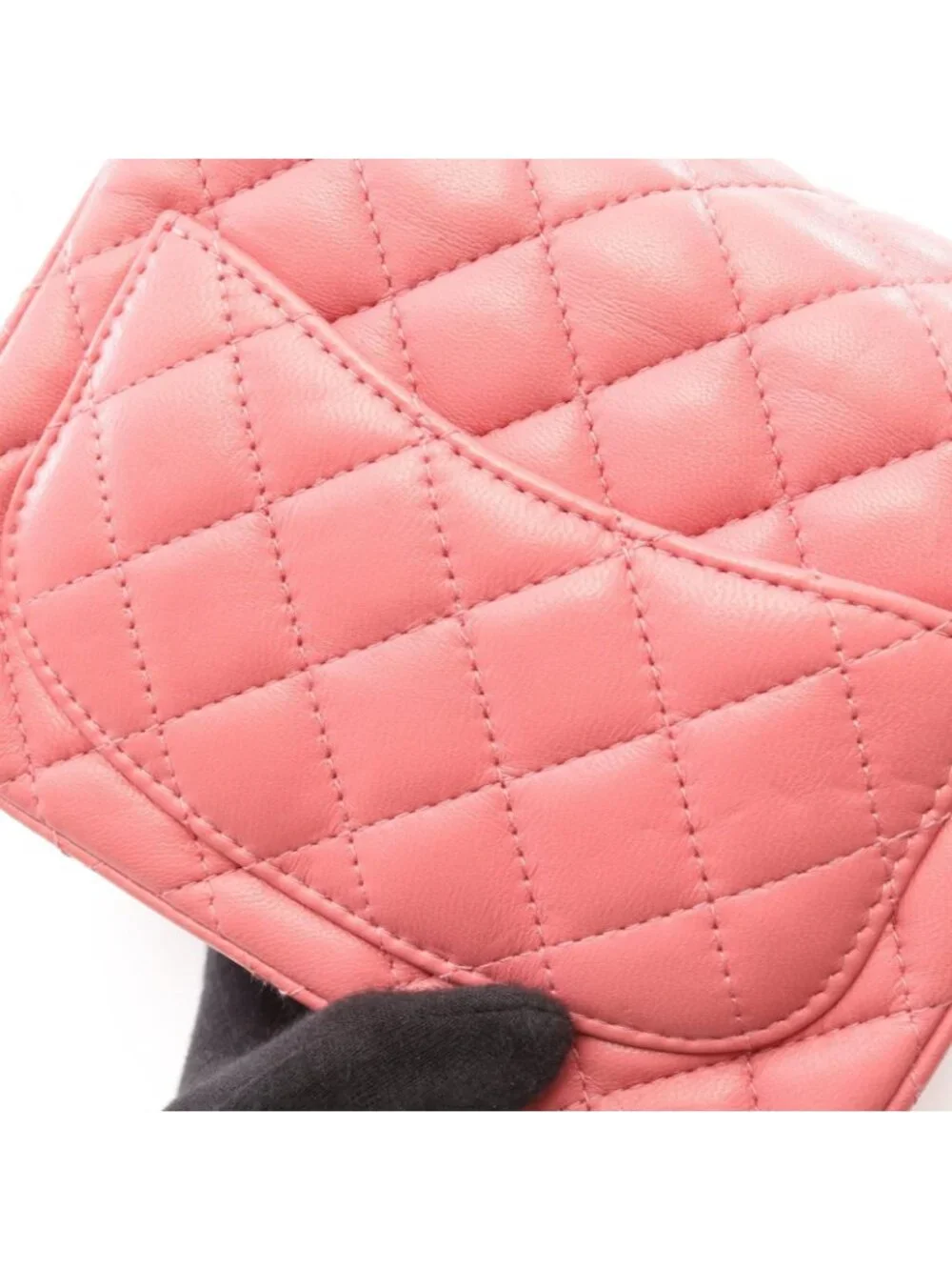 Chanel Shoulder Bag Mini Quilted Pink Lambskin Chain